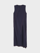 Thumbnail for your product : DKNY Asymmetric Midi Dress With Contrast Stitching