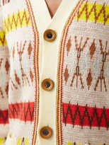 Thumbnail for your product : Wales Bonner Orchestra Striped Wool-blend Cardigan - Cream Multi