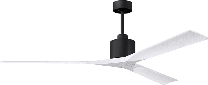 Matthews Fan Company 72" Matthews Nan XL Black White Large Outdoor Ceiling Fan with Remote