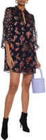 Thumbnail for your product : Alice + Olivia Julius Printed Burnout Silk-blend Chiffon Mini Dress