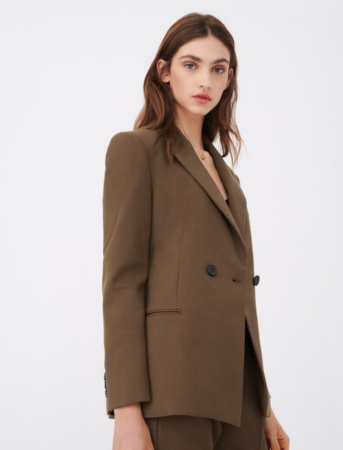 Maje Fitted suit jacket ShopStyle