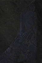 Thumbnail for your product : Nina Ricci Lace-paneled silk crepe de chine dress