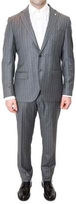 Lubiam Drop 7 Pinstripe Wool Suit