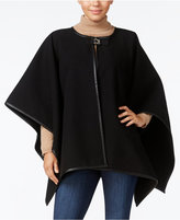 Thumbnail for your product : Calvin Klein Turnlock Piped Poncho