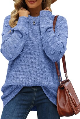 XIEERDUO Long Sweaters For Women Cozy Long Sleeve Pullover