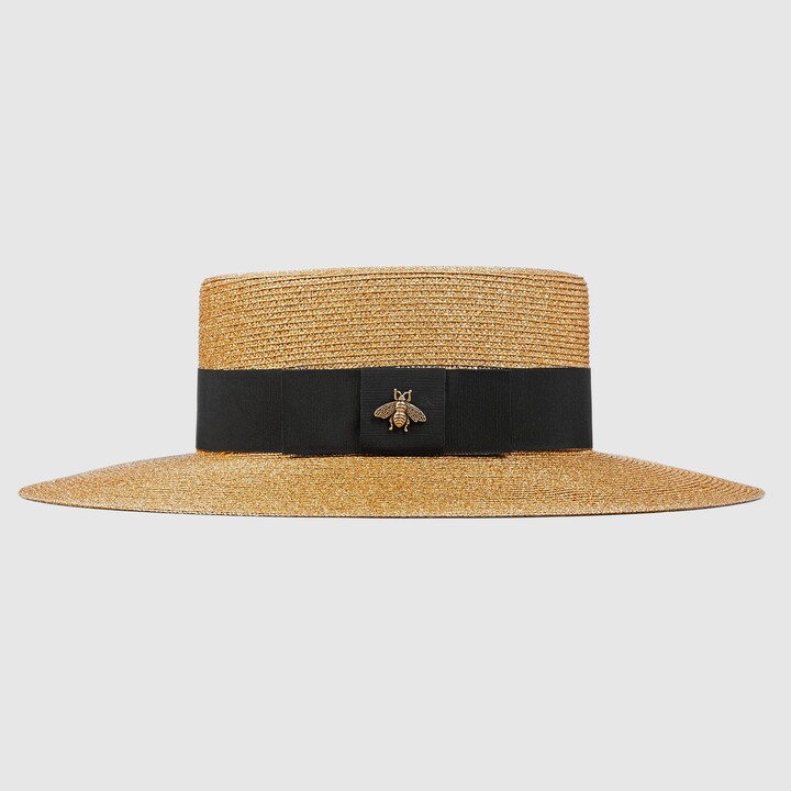 Gucci Lamé papier hat - ShopStyle