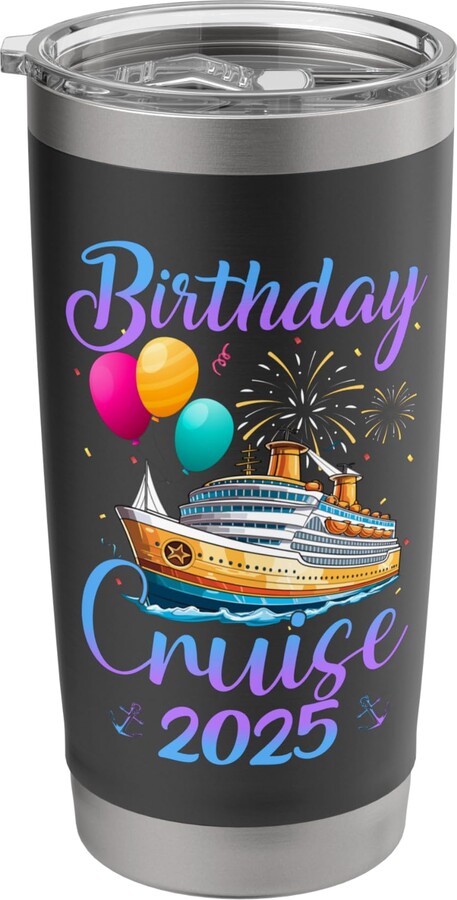 Birthday Celebration Cruise Fun Design Birthday Cruise 2025 Celebration Fun Stainless Steel Insulated Tumbler