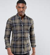 Thumbnail for your product : ASOS Design Tall Stretch Slim Twill Check Shirt