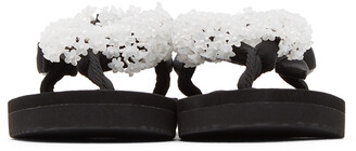 Cecilie Bahnsen Black & White Suicoke Edition Floral Sandal