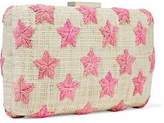 Thumbnail for your product : Kayu Embroidered Woven Straw Clutch