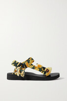Thumbnail for your product : Arizona Love + Jason Wu Trekky Floral-print Gauze-trimmed Canvas Sandals