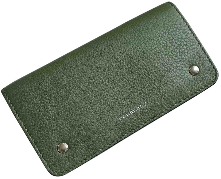Burberry green Leather Wallets - ShopStyle