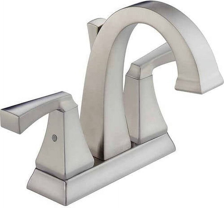 Delta Dryden Two Handle Centerset Bathroom Faucet, Stainless