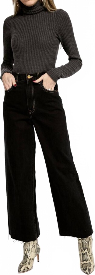 NSF Lani Turtleneck Top In Charcoal