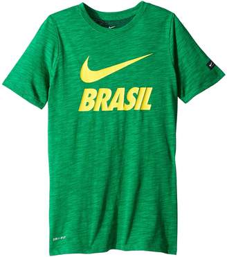 Nike Kids Brasil Dry-FIT Slub Tee (Little Kids/Big Kids)