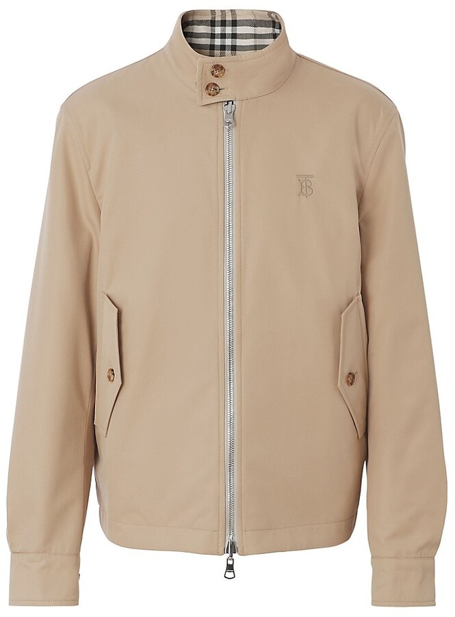 Burberry Reversible Check Wool Cotton Harrington Jacket - ShopStyle