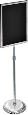 18"W x 24"H Two-Sided Slide-In Floor Stand on Chrome Base