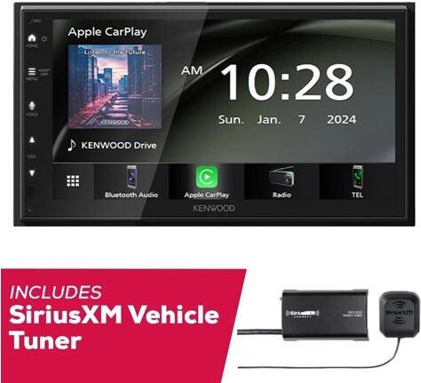 Kenwood DMX4710S 6.8' Single DIN Multimedia Receiver w/ SXV300V1 SiriusXM Tuner