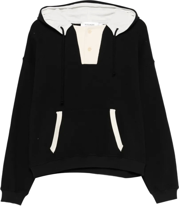 AYA MUSE Button-Fastening Hoodie