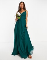 Thumbnail for your product : ASOS DESIGN Bridesmaid cami maxi dress with ruched bodice and tie waist