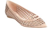 Thumbnail for your product : Christian Dior dusty rose textured leather ballet flats