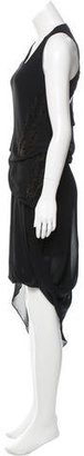 Helmut Lang Embellished Silk Dress