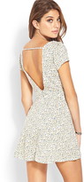 Thumbnail for your product : Forever 21 Fit & Flare Floral Cutout Dress