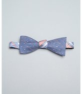 Thumbnail for your product : Ben Sherman blue square and plaid print silk 'Chatnam' reversible bow tie