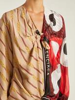 Thumbnail for your product : Balenciaga Knotted Scarf Midi Dress - Womens - Red Print
