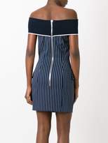 Thumbnail for your product : Pierre Balmain pinstripe off-shoulder dress