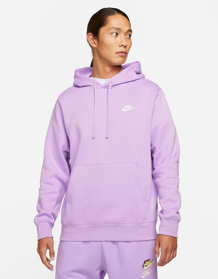 Nike Club Fleece hoodie in lilac 