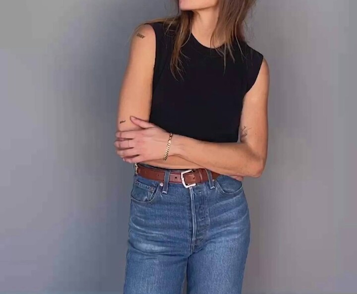 Nation Ltd. Patti Muscle Tank Top In Black