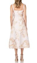 Thumbnail for your product : Kay Unger Floral Metallic Jacquard Midi Cocktail Dress