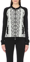 Thumbnail for your product : Roberto Cavalli Silk-panelled zip-through jacket