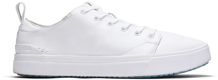 toms white leather sneakers