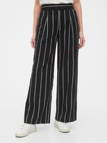high waisted black linen pants