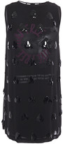 Thumbnail for your product : McQ Layered Embellished Georgette And Printed Stretch-cotton Jersey Mini Dress