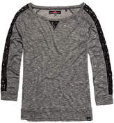 Thumbnail for your product : Superdry Slubby Twist Jersey Lace Top