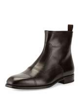 Thumbnail for your product : Giorgio Armani Leather Brogue Ankle Boot, Dark Brown