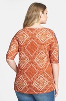 Thumbnail for your product : Lucky Brand 'India Bandana' Scoop Neck Tee (Plus Size)