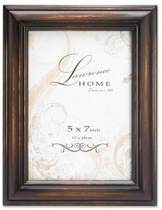 Lawrence Frames Wood Picture Frame, 5 by 7-Inch, Weathered Espresso