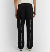 Thumbnail for your product : Neighborhood Black Wide-Leg Appliqued Shell Cargo Trousers