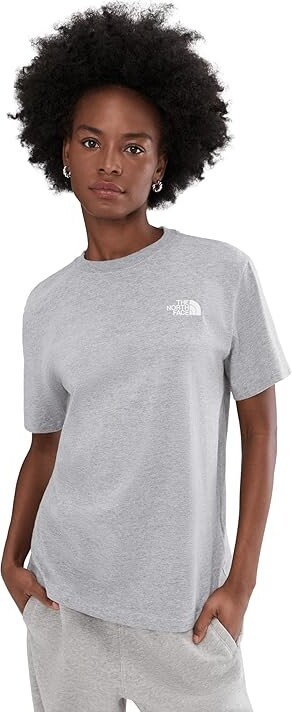 The North Face Evolution Box NSE Short Sleeve T-Shirts Women's Short Sleeve Pullover TNF Pale Grey Heather : XS, Cotton