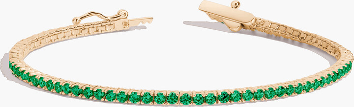 Lab Grown 3ct Green Emerald Tennis Bracelet