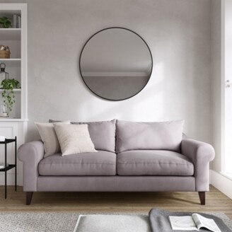 The White Company Medium Evesham Velvet Sofa, Silver Grey Velvet, 2 Seater