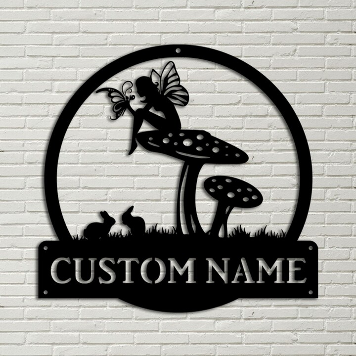 Etsy Personalized Fairy Monogram Metal Sign Art, Custom Sign, Lover Decoration For Living Room