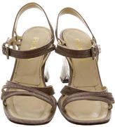 Thumbnail for your product : Prada Leather Ankle Strap Sandals