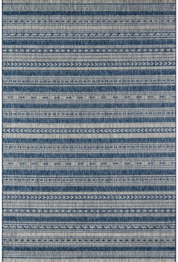 Momeni Tuscany Blue 7 ft. 10 in. x 10 ft. 10 in. Indoor/Outdoor Area Rug