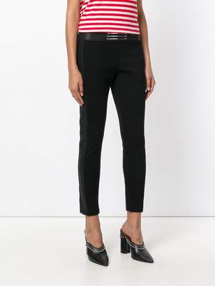 Versace Jeans logo plaque cropped trousers