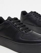 Thumbnail for your product : ASOS DESIGN Diaries flatform sneakers in black